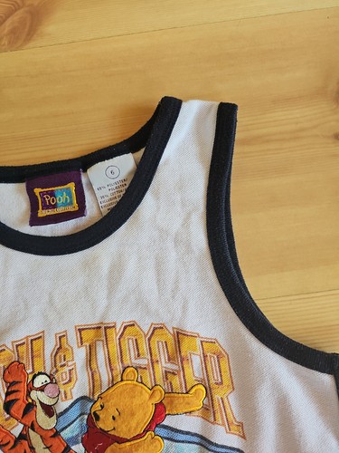Y2K Pooh 100 Acre Collection Pooh And Tigger Surf Classic Tank Top YOUTH size 6 - Picture 7 of 15