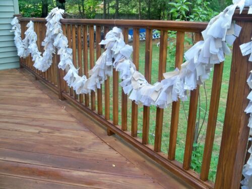 Wedding Natural Burlap Lace Ivory Garland 10ft.- Decoration Rastic chic - Picture 1 of 3