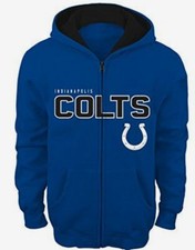 NFL Youth Boys Full Zip Hoodie Indianapolis Colts Speed Blue X L NWT AD12 -10