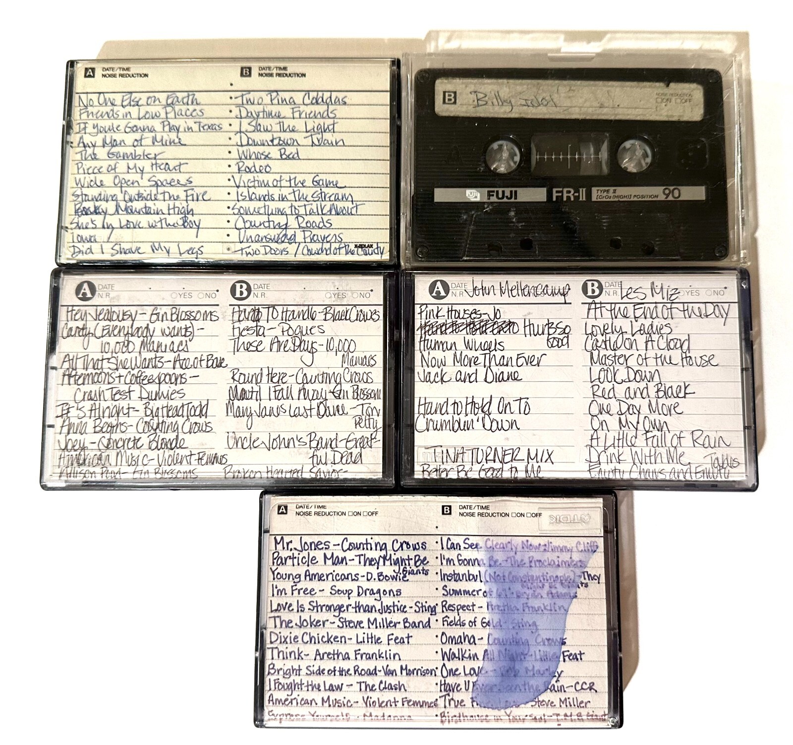 Lot of 30 Audio Cassette Tapes Pre Recorded Vintage 80s 90s Sold as Blanks As Is