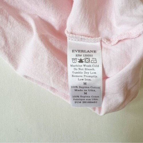 NWT Everlane Women The Organic Cotton Boxy Cut Short Sleeve Tee Pink Size M - Picture 9 of 9