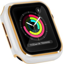 Hard PC w Tempered Glass Screen Protector Compatible w Apple Watch