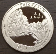 2011 S Chickasaw America the Beautiful Quarter Gem Clad Proof  Lot Y2563