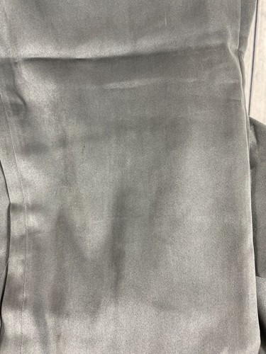 Pantaloni gambe sottili Elie Tahari grigio massiccio in finta pelle scamosciata - Foto 5 di 5