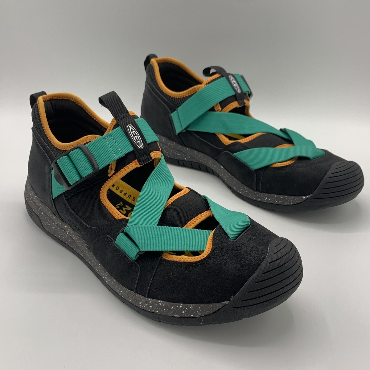Keen Zerraport Trail Hiking Sandal Black Peacock Green Mens Size