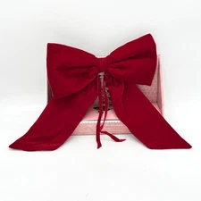 Cupcakes & Cashmere Red Velvet Bow Christmas Tree Topper NEW