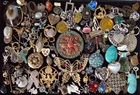 Vintage Costume Jewelry Pendants / Charms Assorted Mixed Lot of 120 Items
