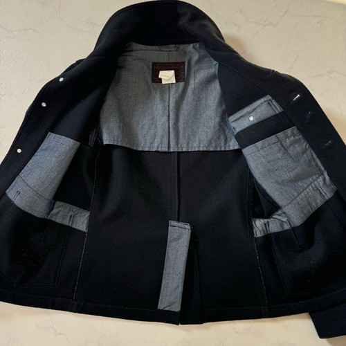 Filson Miner Wool Jacket Navy US 8/38 Showl Collar Logo Buttons Used - Picture 10 of 13
