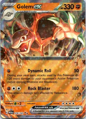Golem ex 076/165 Double Rare 151 Pokemon Holo NM | eBay