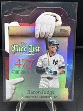 2025 Topps Holiday Aaron Judge The Nice List Insert #MNL-20 Yankees 477 Ft Home