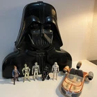 Star Wars Lot - 1980 Darth Vader Case + 5 Figures + Landspeeder - Very Nice!