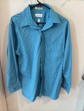 van heusen dress shirt Size Large Teal Blue