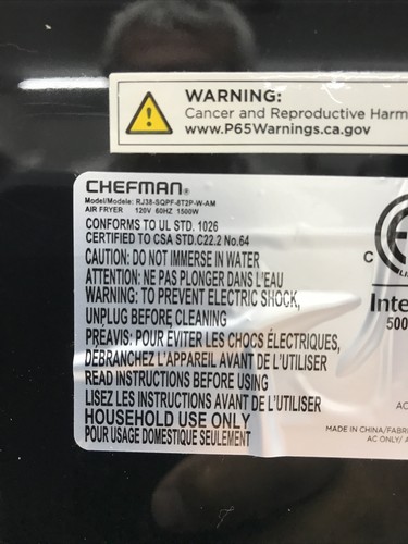 CHEFMAN 8 Quart Digital Air Fryer Large Easy View Window NO Probe NO Rack  - Picture 11 of 11