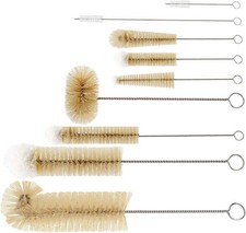 9 Pieces Bottle Brush Set, Long Handle Bottle Cleaner for Washing Narrow Neck...