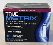 True Metrix Blood Glucose Test Strips 100Ct, Exp 02/16/2026 NEW & SEALED!