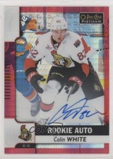 2017 O-Pee-Chee Platinum Rookie Autos Red Prism /50 Colin White #R-CW Auto 6xl