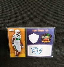 2025 Sage Artistry Football Ricky Barber RC Game Used Patch Auto Commanders Hula
