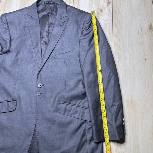 Paul Smith 100% Wool 1.5 Button Sport Coat Mens Size 40R Solid Gray Blazer - Picture 7 of 19