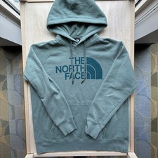 The North Face Women's Pullover Fleece Hoodie Size Large Logo Olive Green