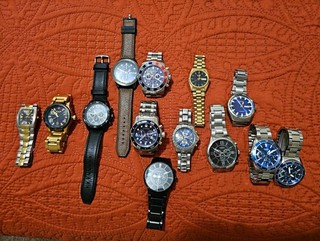 Fossil Invicta Seiko Casio Nixon Men's Wristwatch Mixed Lot Multiple Watches