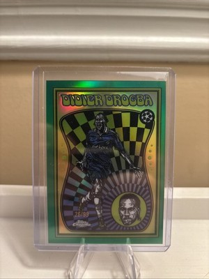 2025-26 UEFA UCC Chrome #UV-4 Didier Drogba Green Ultra Violet 26/99 Case Hit