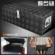 30x13x10 Truck Pickup Bed Aluminum Black Tool Box Trailer Storage W Lock Key 30x13x10 Truck Pickup Bed Aluminum Black Tool Box Trailer Storage W Lock Key