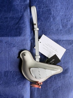 KATE SPADE CRITTERS PUFFY LEATHER PERRY PIGEON BAG CHARM KN694 NWT