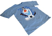 Disney Boys Frozen I'm Olaf Graphic Blue Short Sleeve Shirt Size Medium