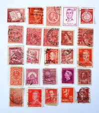 Vintage World Stamp Lot  Mixed International Historic Lot of 25 Stamps