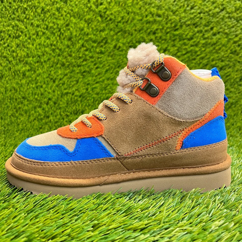 UGG Highland Hi Heritage Niños Talla 1Y Marrón Azul Clásico Botas con Cordones Zapatos Foto 2 de 4
