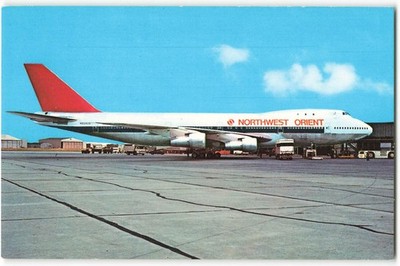 Northwest Orient Airlines Boeing 747, Minneapolis VTG Postcard CC6.