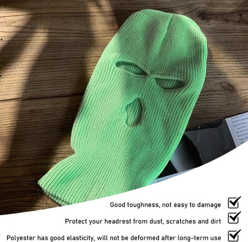 2 PCS Car Headrest Cover, Personalized Funny Seat Full Fluorescent Green - Bild 4 von 6