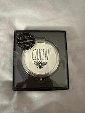 Rae Dunn QUEEN BEE Compact Mirror 1X/10X Magnifying NIB