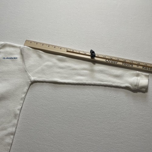 Camicia Vintage Quiksilver Piccola Manica Lunga Termica Gioventù 7/8 Waffle Y2K Surfer - Foto 10 di 10
