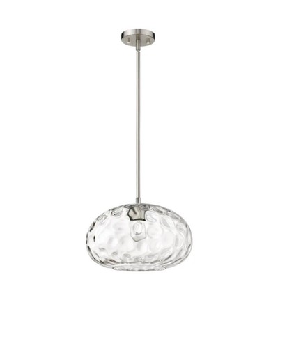 Z-Lite 490P14-BN Chloe 1 Light 14 inch Brushed Nickel Pendant Ceiling Light - Picture 7 of 9