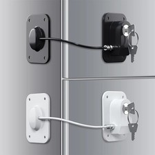 Fridge Lock Freezer Lock with 4 Key for Child Safety Refrigerator Locks