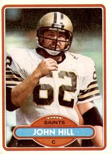 1980 Topps #486 John Hill New Orleans Saints Card
