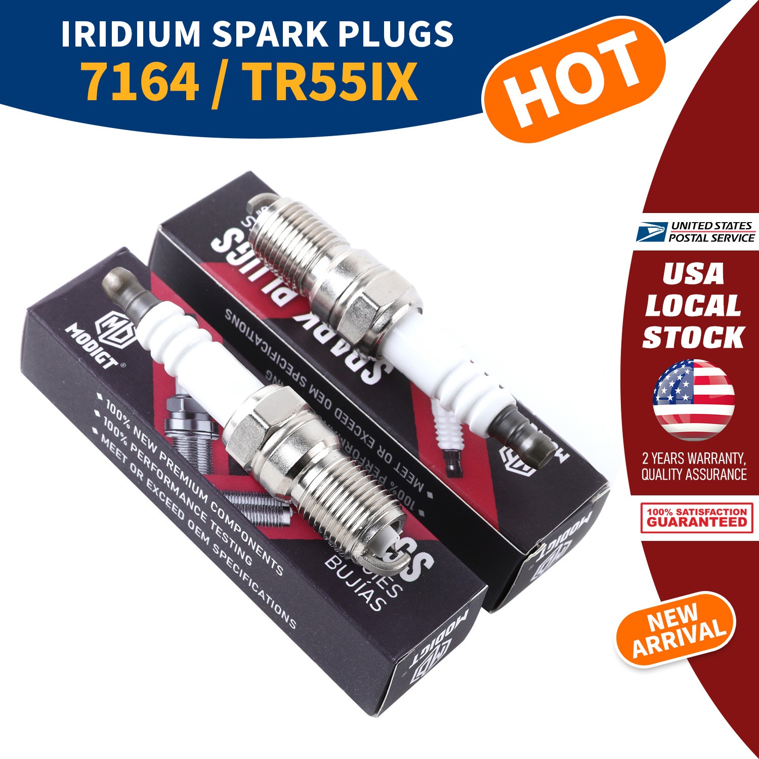 4Pcs High Quality Spark Plugs For NGK 7164/TR55IX Iridium XP105/XP606/IT16TT