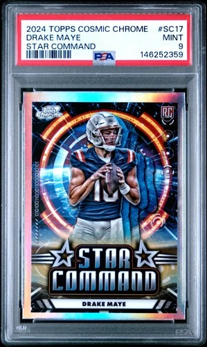 2024 Topps Cosmic Chrome Star Command #SC17 Drake Maye PSA 9