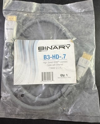 BINARY B3-HD-.7 High Speed HDMI  Licensed Cable with Ethernet Vk06