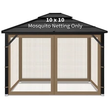 Gazebo Mosquito Netting Outdoor Universal Gazebo Canopy 4-Panels Screen Sidew...