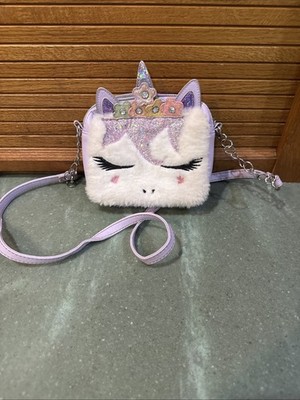 Miss Gwen s OMG Accessories Unicorn Crossbody Bag   Faux Fur, Rainbow Glitter