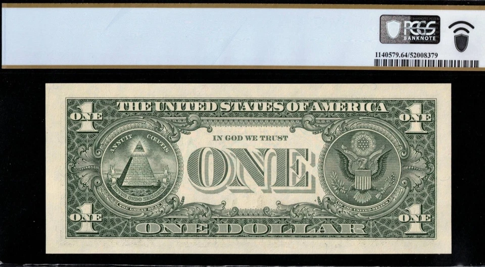 2003A $1 FRN A26262626A 2-DIGIT REPEATER P.C.G.S #64PPQ - Image 2 of 3