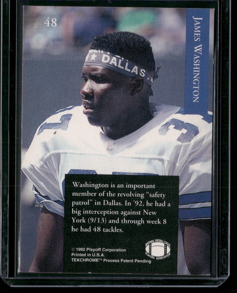 1992 Playoff - James Washington #48 Dallas Cowboys - Image 2 of 2