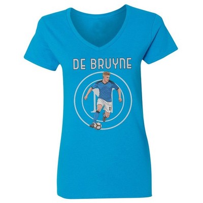 De Bruyne Inspired - Napoli Soccer Fans Tribute Ladies' V-Neck Tshirt