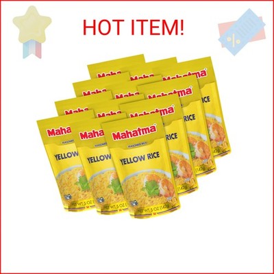 Mahatma Yellow Rice Mix, Long-Grain Rice, Stovetop or Microwave Rice, Gluten-Fre