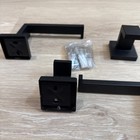 Toilet Paper Holders Black Metal Modern Mounting Hardware open box — photo 4