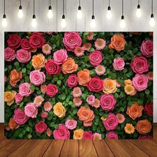 8x6ft Floral Photography Backdrop Spring Flower Wedding Studio Props 049