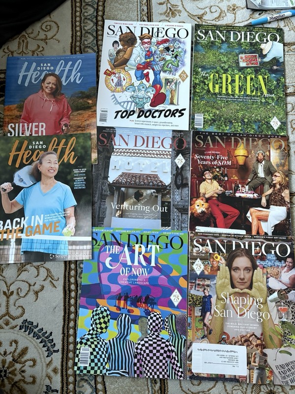Lot Of Six San Diego Magazines 2023 Editions 