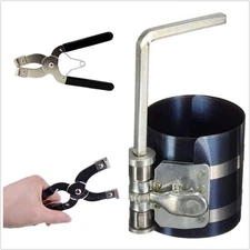Car Engine Piston Ring Compressor Tool & Pliers for Plum,silver 